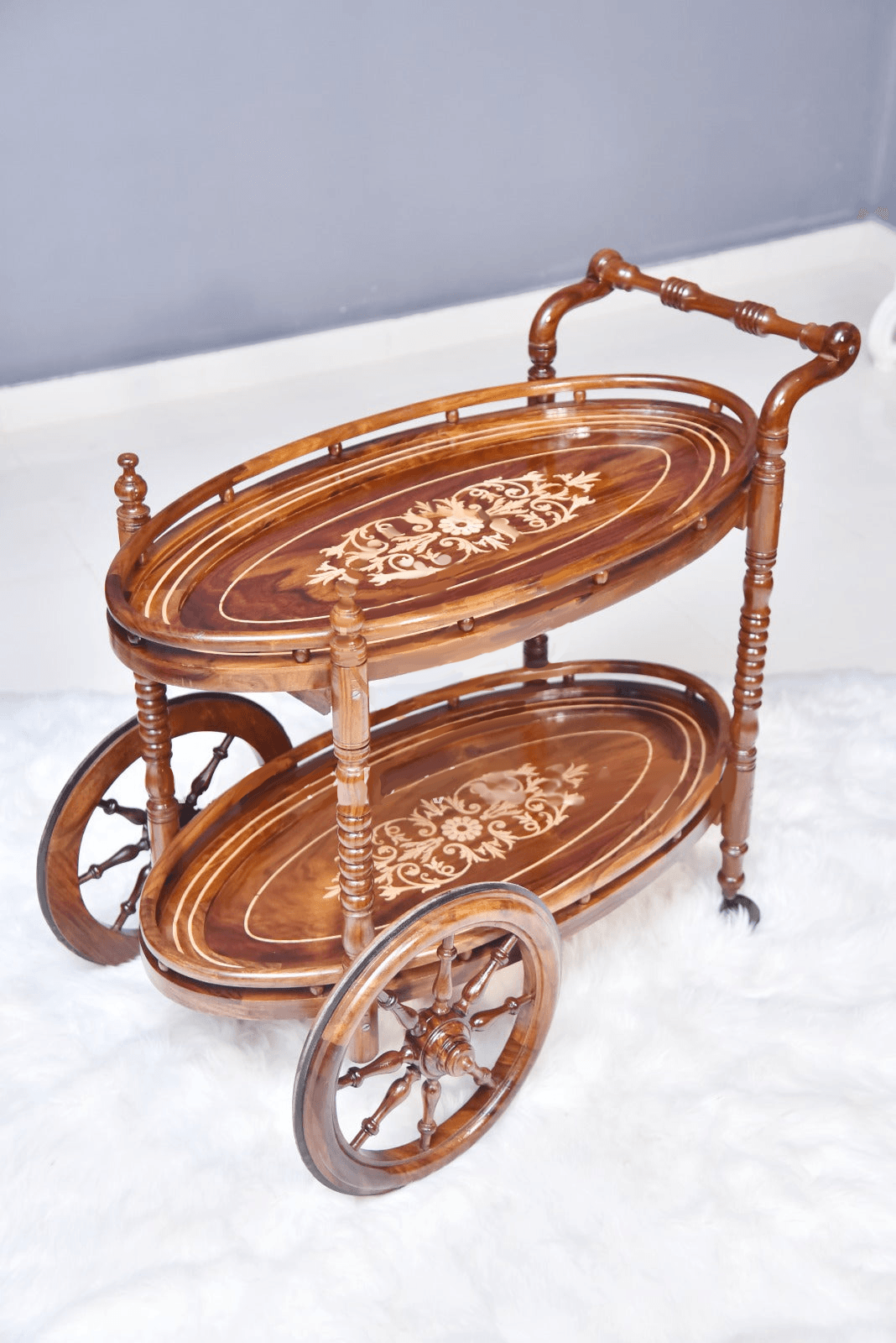 Sold Wood Diana Solid Wood Tea Trolley