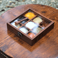 Wooden Masala Box