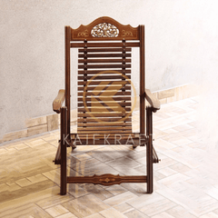 Wooden Hand Inlaid Folding Chair